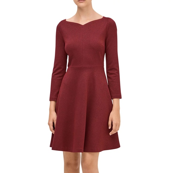 ♠︎ Kate Spade Sparkle Ponte Fit-and-flare Dress - Picture 1 of 3